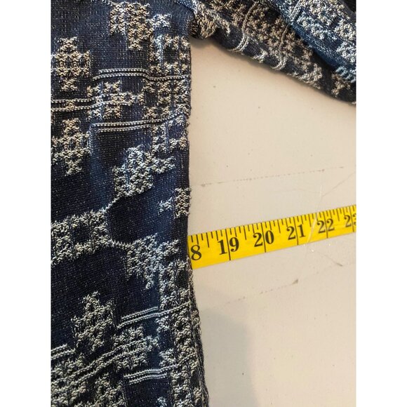 Peruvian Connection Zip-Up Cardigan Jacket Black & Beige Medium - Picture 8 of 9